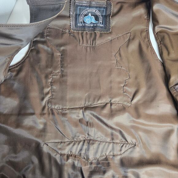 Vintage Men's Himalaya Motor Bike Wear Leather Motorcycle Riding Vest - Picture 9 of 14